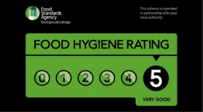 Food Standards Agency 5-star food hygiene rating for Platters St Neots