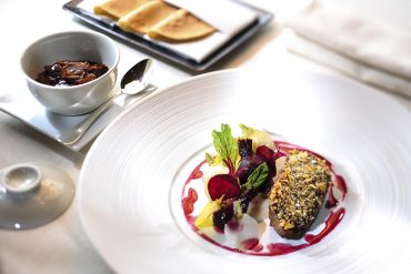 Beautifully plated gourmet dish prepared at Platters St Neots